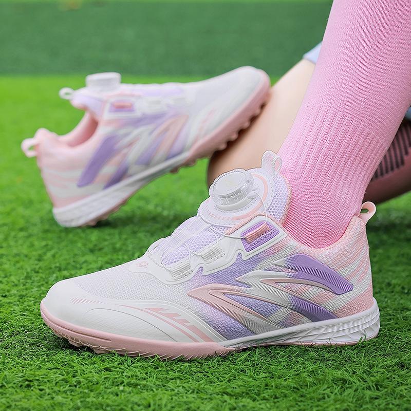 Children'S Mesh Breathable Children'S Football Shoes Girls' Primary School Students Tf Broken Nail Mesh Football Training Shoes