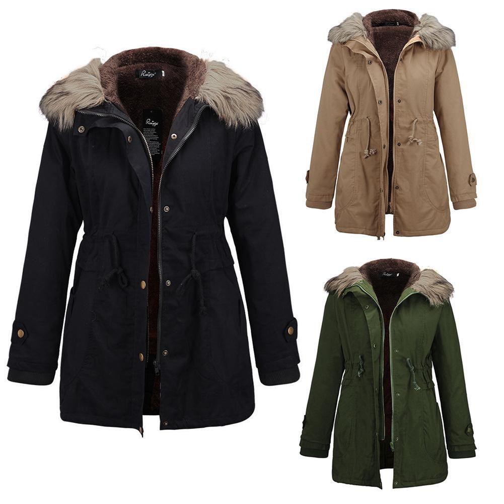 Women's Cotton Padded Winter Down Coat Jacket Thicken And Warm Long Parka For Cold Weather