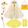 Mermaid Princess Role Play Cape Toy Sequined Clothes Children Girls Halloween Carnival Birthday Party Dress Up Exquisite Capes