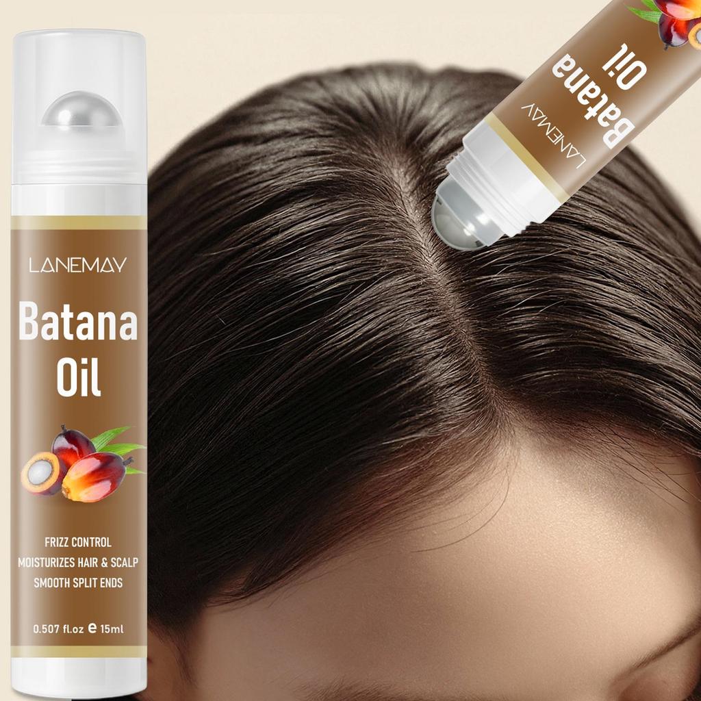 Batana Oil-Frizz Control-Moisturizes Hair & Scalp-Smooth Split Ends-Suitable For All Hair Types, 15ml