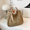 Woven Straw Tote Bag Large Capacity Shoulder Bag Casual Handbag Lightweight Durable Summer Beach Bag for Women