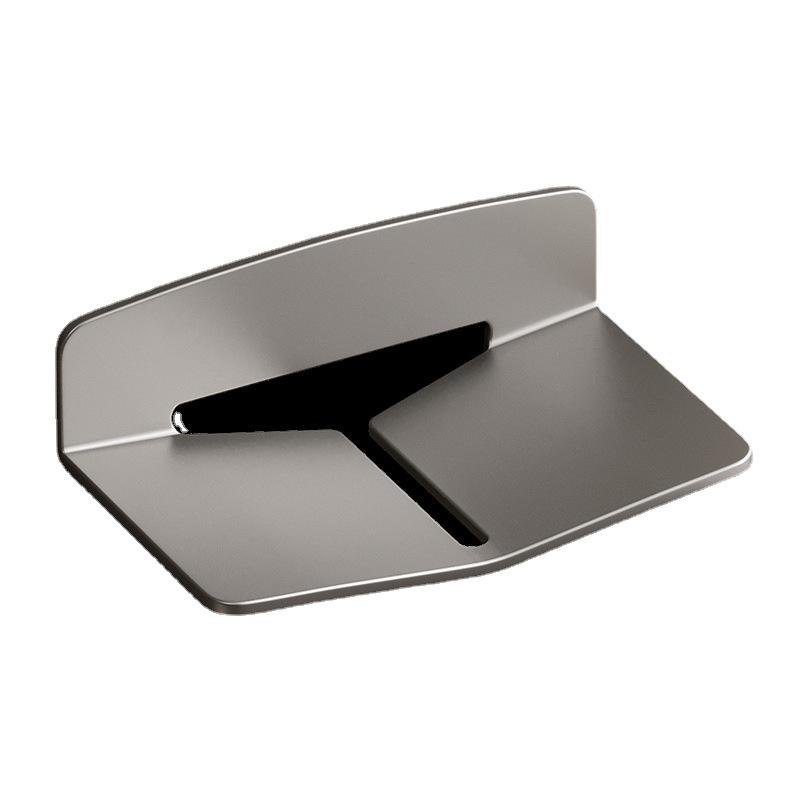 Bathroom Soap Dish Creative Drain Space Aluminum Punch-free Toilet Soap Dish Bathroom Shelf Wall-mounted