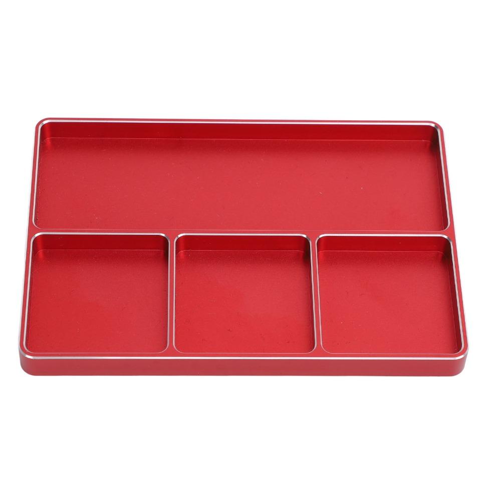 4 Grids RC Screw Tray Metal Screw Parts Tray Durable Repair Tool Organizer  For RC Airplane