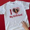 Custom Photo "I Love My Girlfriend" T-Shirt, Personalized Gift