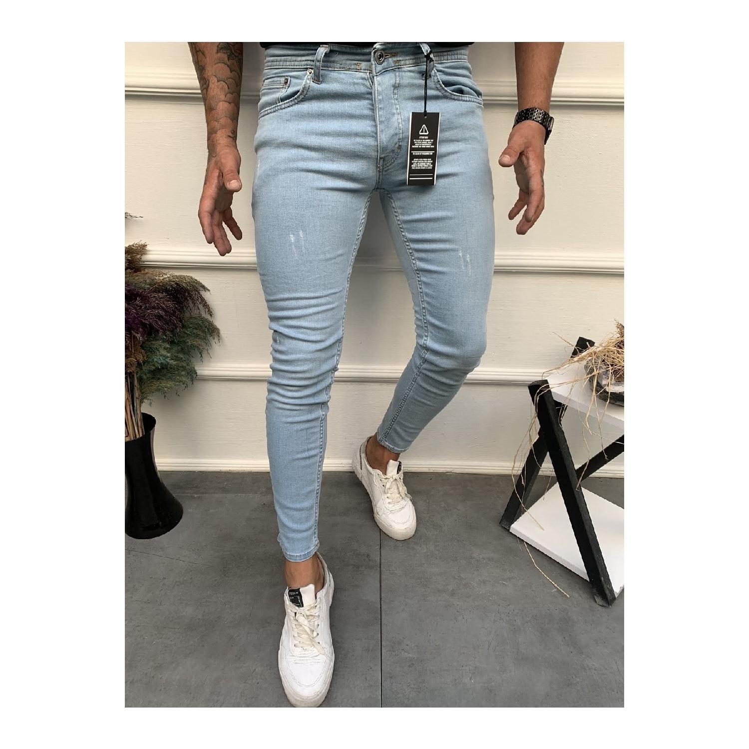 

Men s Jeans Skinny Fit Lycra Ice Blue 29