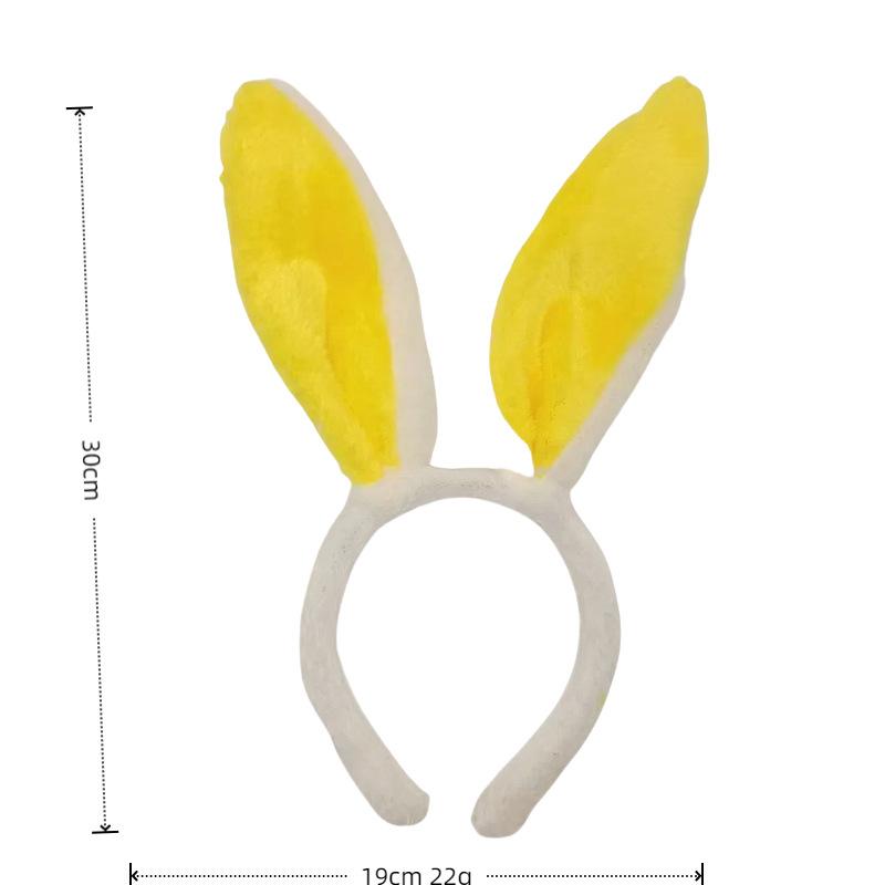 Happy Easter Pulling Flag Banner Bunny Ear Headband Easter Theme Party Background Wall Decoration For Festival Celebration
