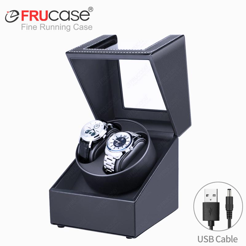 [2 Rotation Modes] FRUCASE PU Watch Winder for Automatic Watches Watch Box 1-0 / 2-0