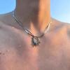 Titanium Steel Necklace Daily Wear Sun Layered Choker for Women Girl Party