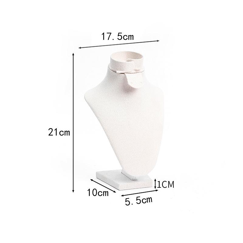 Light Luxury Jewelry Portrait Neck Flannel Necklace Display Rack, Counter Model Set Combination Pendant Rack Jewelry Rack