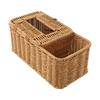 25*13*9cm Imitation Rattan Box Handmade Paper Box Exquisite Workmanship Hotel Usage PP Material Suitable For Paper Towels