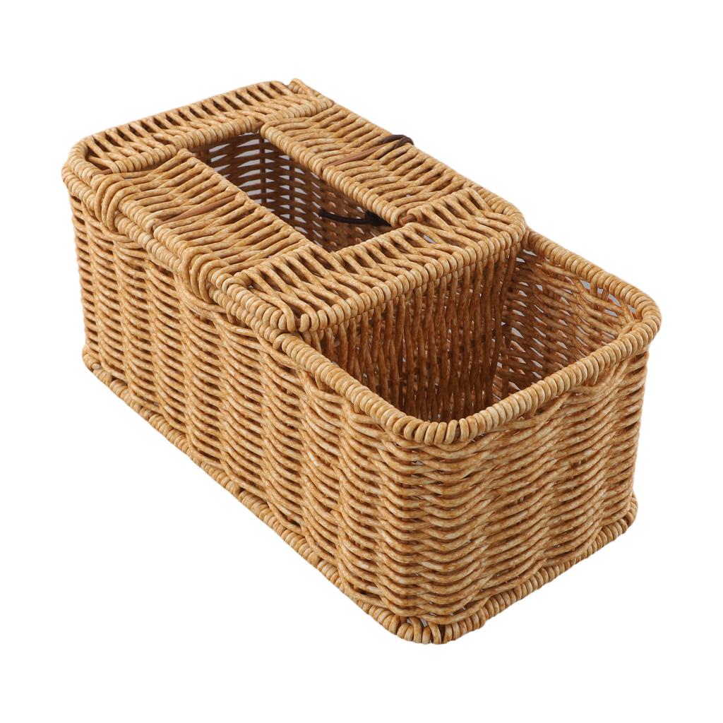 25*13*9cm Imitation Rattan Box Handmade Paper Box Exquisite Workmanship Hotel Usage PP Material Suitable For Paper Towels