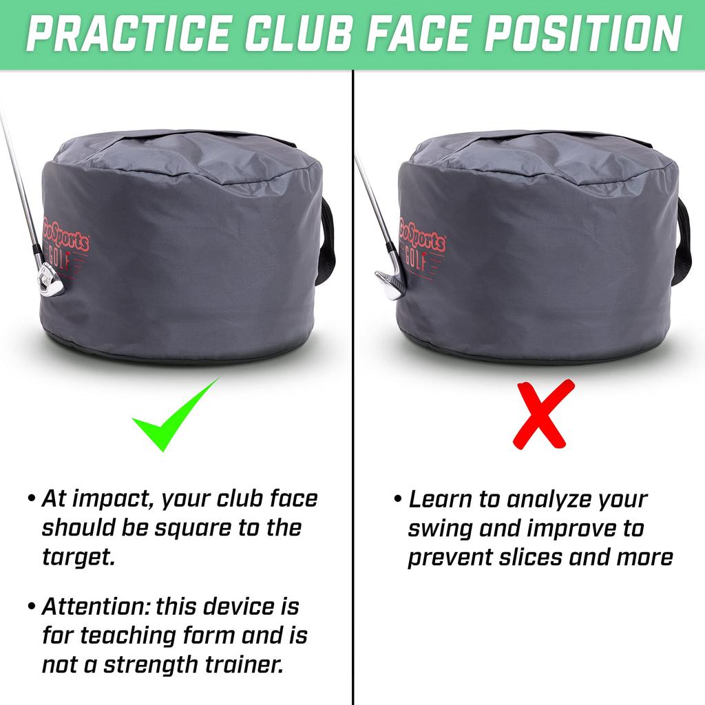 GoSports Golf Swing Bag Impact Position Trainer Master Proper Club and Hand Position at Impact Perfect for All Skill Levels Blue -