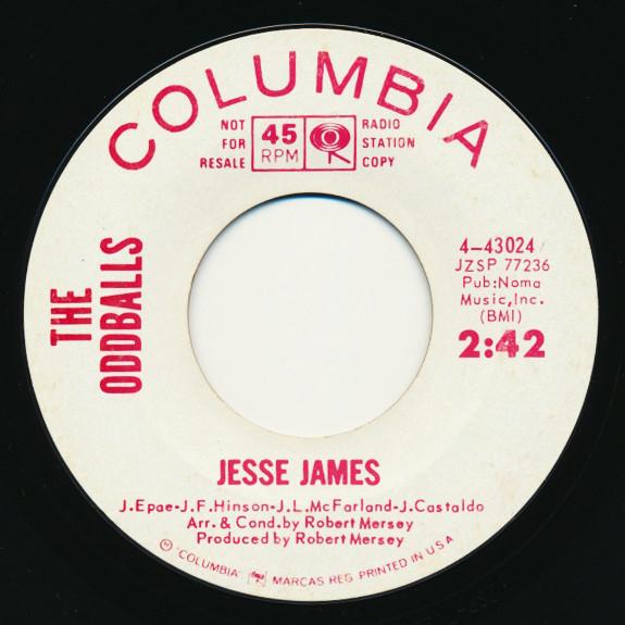 

7inch Record ODDBALLS - Jesse James / Suzy 443024PROMO Columbia 1964 US Pop Used