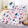 Independence Day design digital-printed polyester Bedroom velvet flannel cover blanket Fleece soft sofa cover blankets for beds