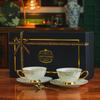 Embossed flower European ceramic bone china coffee cup saucer set retro afternoon tea tea set tea cup gift box set
