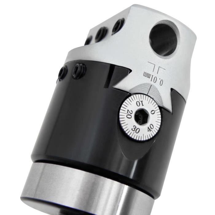 VidaXL Tête d'alésage 50 mm et tige de perçage MT2 de fraisage à tour