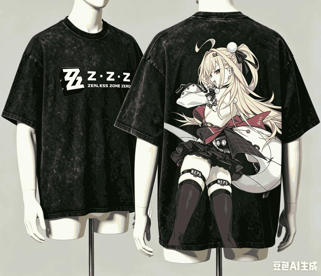 Zenless Zone Zero Washed T-shirt 2026 New Model personality Clothes shirt Year round clothing Retro Fashion Vintage Loose gift
