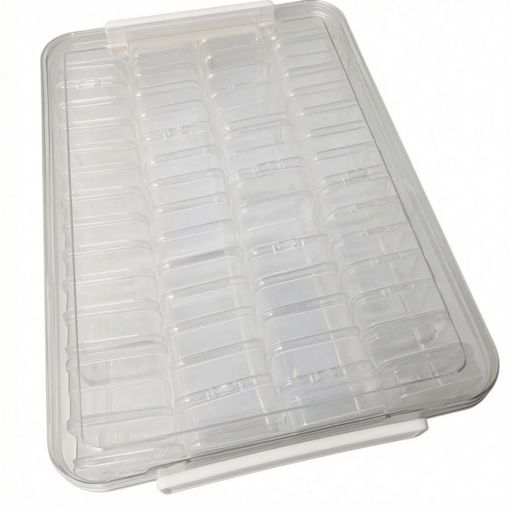 Craft Organizer with Small Bottles Transparent Box Clear for Crafters