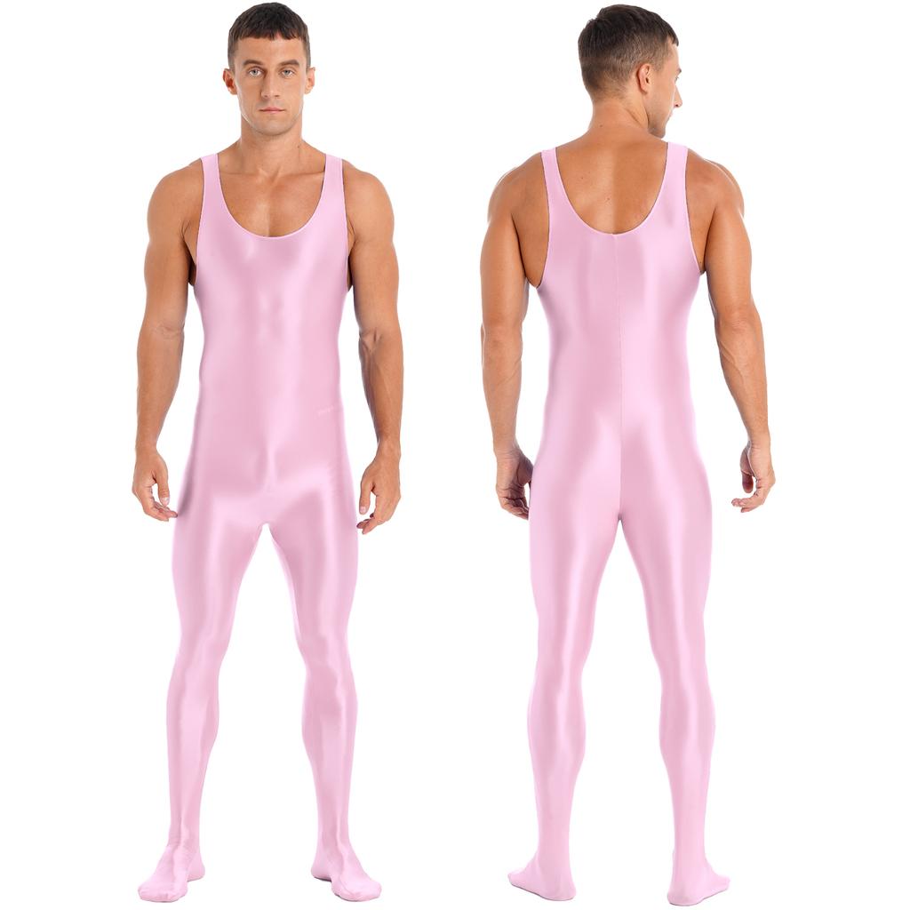 Sleeveless Full Body Jumpsuit Mens Suit Onepiece Jumpsuit Bodystocking Nightwear