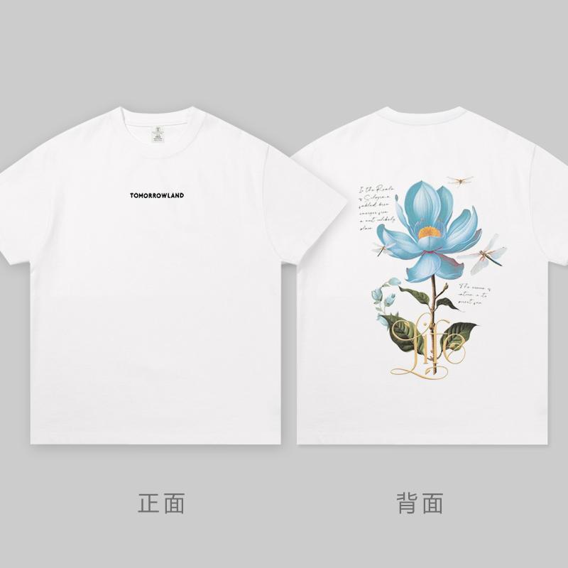 2025 Qdance Tomorrowland Tričko s elektronickou hudbou Pánské Ležérní Volné Krátký rukáv Pohodlný Bavlněný Top Módní Pánské Oblečení