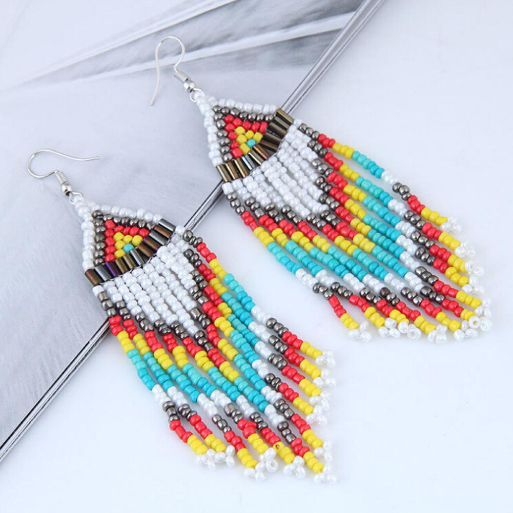 Bohemian Hook Party Tassel Earrings Drop Long Jewelry Gift