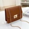 Women's bag lid type personalized lock small square bag autumn and winter new oblique span change small bag