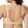 Plus Size Wireless Seamless Bra with Jelly Strips Ice Fabric Outer Expanding Lifting Gathered Leopard Print Intimates for Women