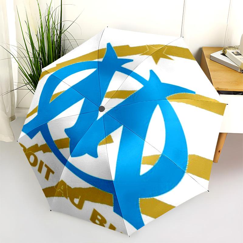 Blue Waves Olympique Marseille Folding umbrella travel Portable Sun umbrella travel outdoor