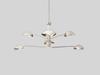 Lustre Sputnik Feito à Mão em Latão Preto e Antigo – Luminária Italiana Mid-Century