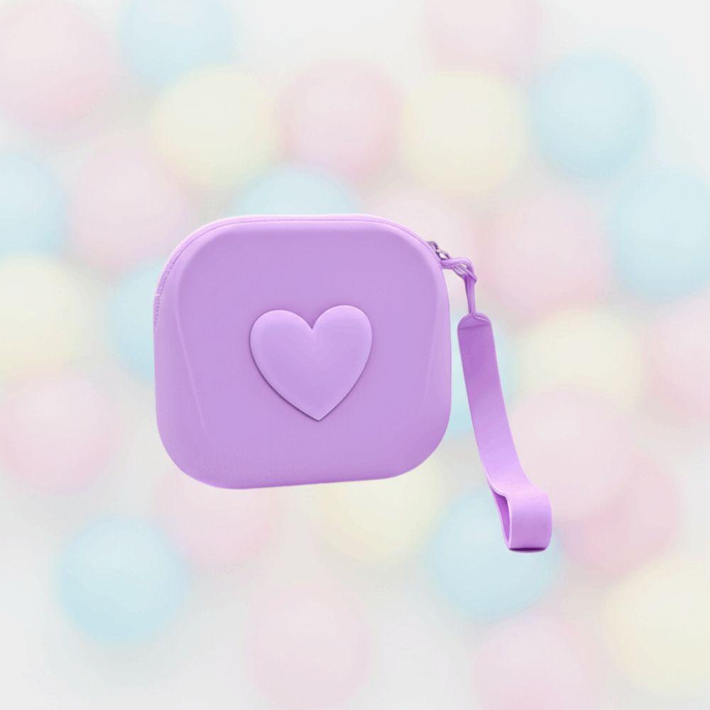 Silicone Square StorageBag Portable Earphone Organizer Card Holder Coin Purse Daily Use