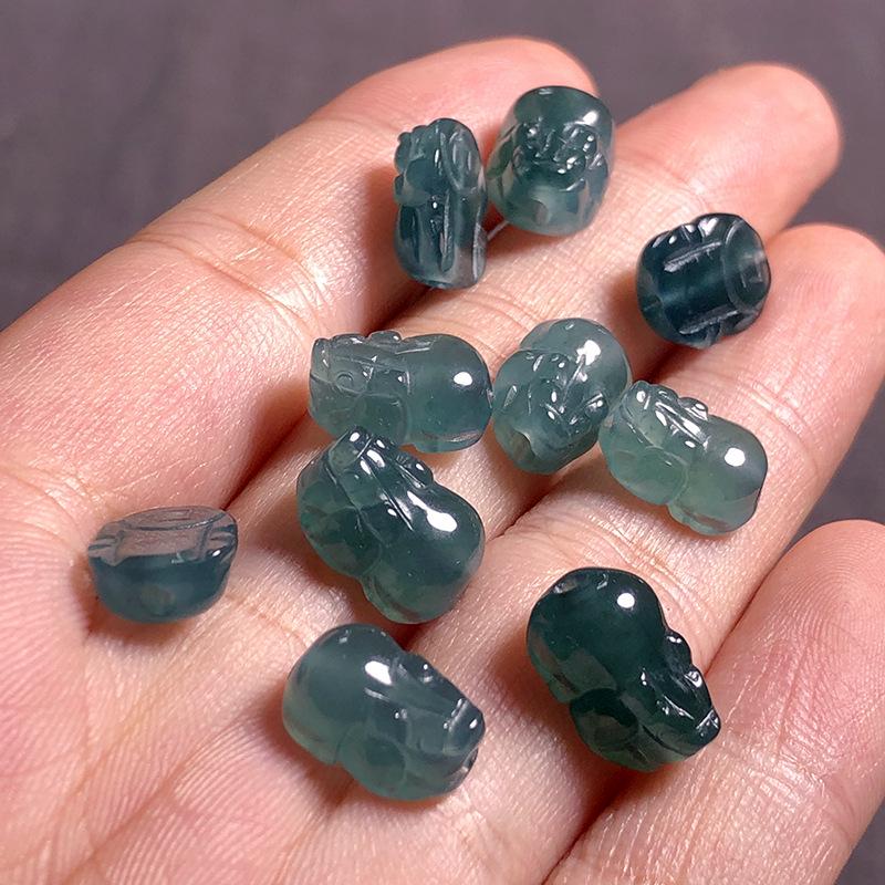 

Аксессуары Пиксю из натурального нефрита Велянского голубого класса А со сквозным отверстием для изготовления браслетов и подвесок своими руками