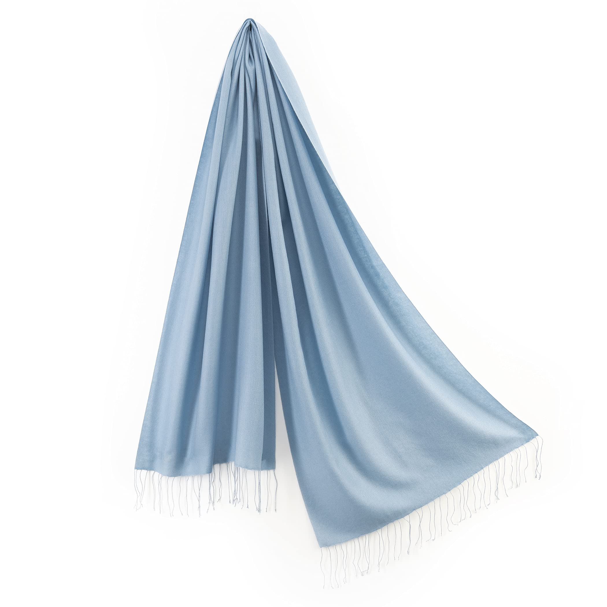 

Cashmere and silk stole in gift Serenity 45x180cm [Pashmina Collection] box, Blue,