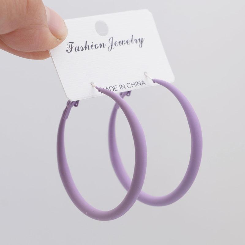 Mote Luksusbøyle Stort godteri smykker Sirkel bøyle øredobber for kvinner Kvinnelig øre for ring Mote smykker Nattklubb Dame øredobber Tilbehør