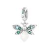 S925 Silver Glow In The Dark Firefly Pendant DIY Craft Jewelry Making Supplies For Bracelet Necklace Beading