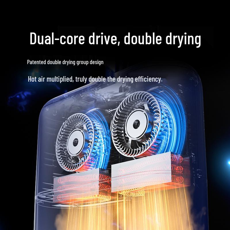 Kompakter Smart-Wäschetrockner mit Sterilisation & Milbenentfernung - Faltbare Heißluftzirkulation für Zuhause & Reisen