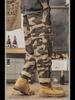 2024 Spring Men's Retro Camouflage Wide-Leg Overalls