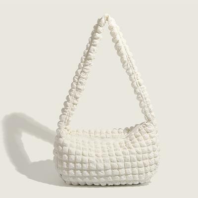 Vasaras Western Puff Flower Crossbody Bag japāņu un korejiešu Fresh Soft sieviešu soma Ikdienas modes krunkaina plecu soma