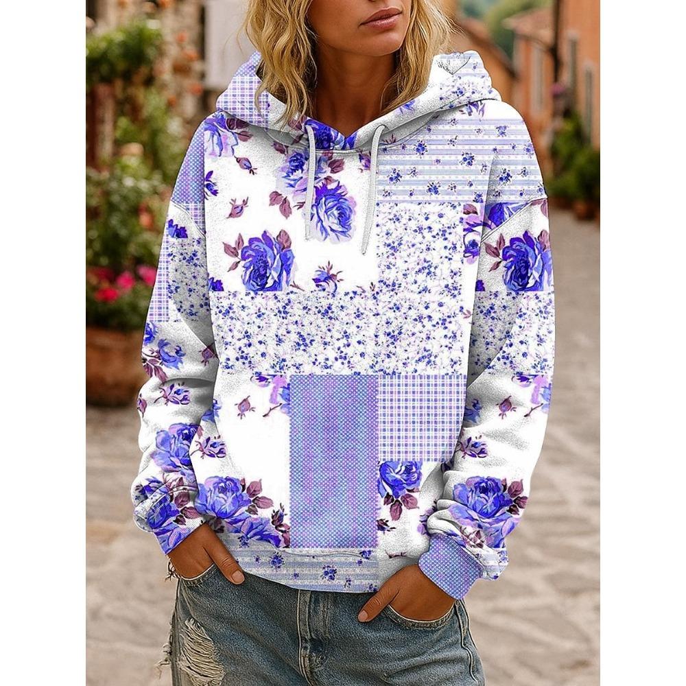 Floral Graphic Vintage 3D Print Patchwork Hoodies Kids Hooded Sweatshirts Y2K Boy Tops Tracksuit Pullover Girl Coat Clothing