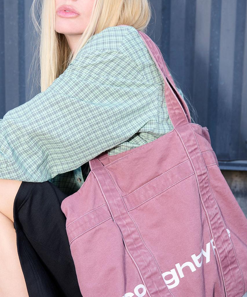 Roughtype Rt Logo Washed Tote Bag - Indi Pink