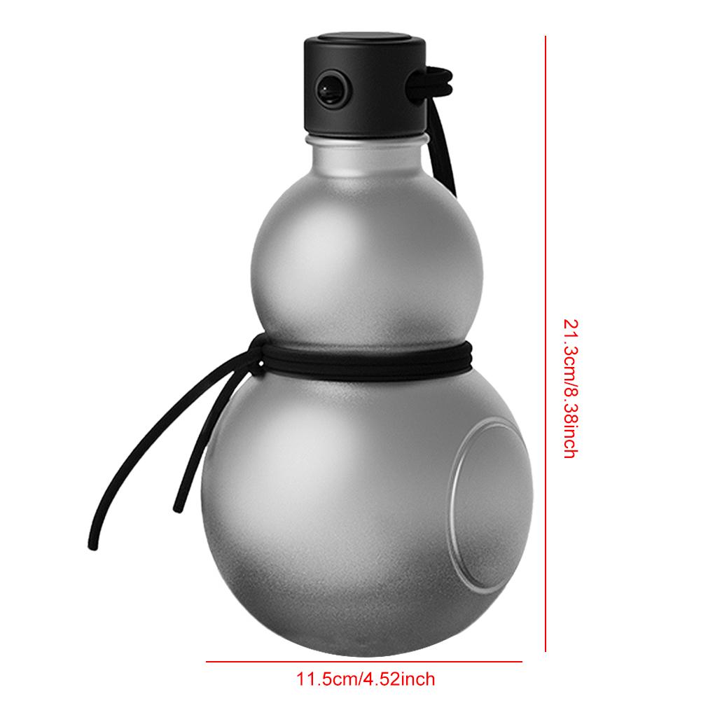 900 ML Gourd Water Bottle Chinese Retro-inspired with Strap Waist Rope Cup Brush Charm DIY Sticker Gourd Ornament