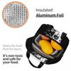 Schwarze Metall-Stiftkopf-Grafik Isolierte Lunchtasche für Damen Büro-Kühler Thermische Lebensmittelbox Tragbare Lunchboxen Behälter