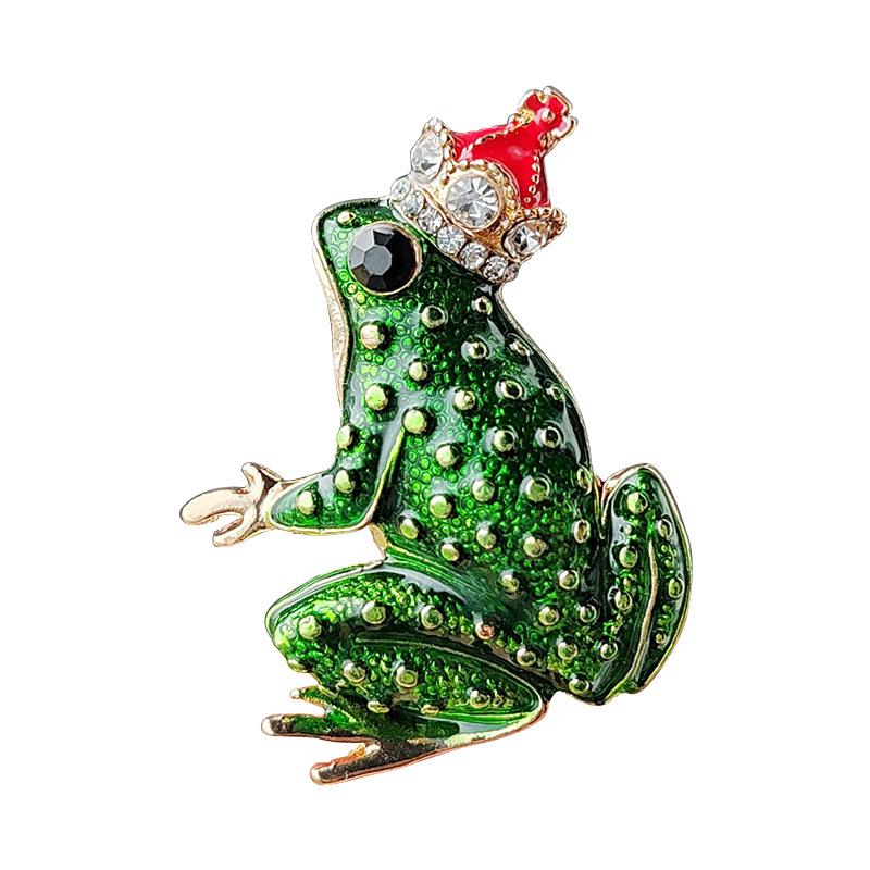 Fashion Crystal Brooch Delicate Frog Brooch Cartoon Animal Corsage