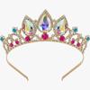 Rhinestone Crown Hair Accessory for Girls - Teardrop Design Headband Clip