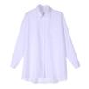 Women's Korean Style Loose Fit White Long-Sleeve Shirt - Medium Length, 2025 Spring/Autumn Collection, Versatile for Students.