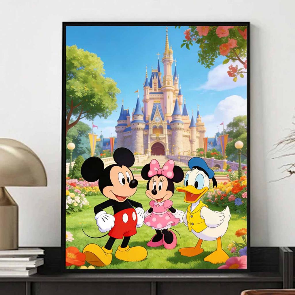 Disney Mickey Mouse Minnie Donald Duck Castle diamond painting handmade diy mosaic art painting kit home decoration