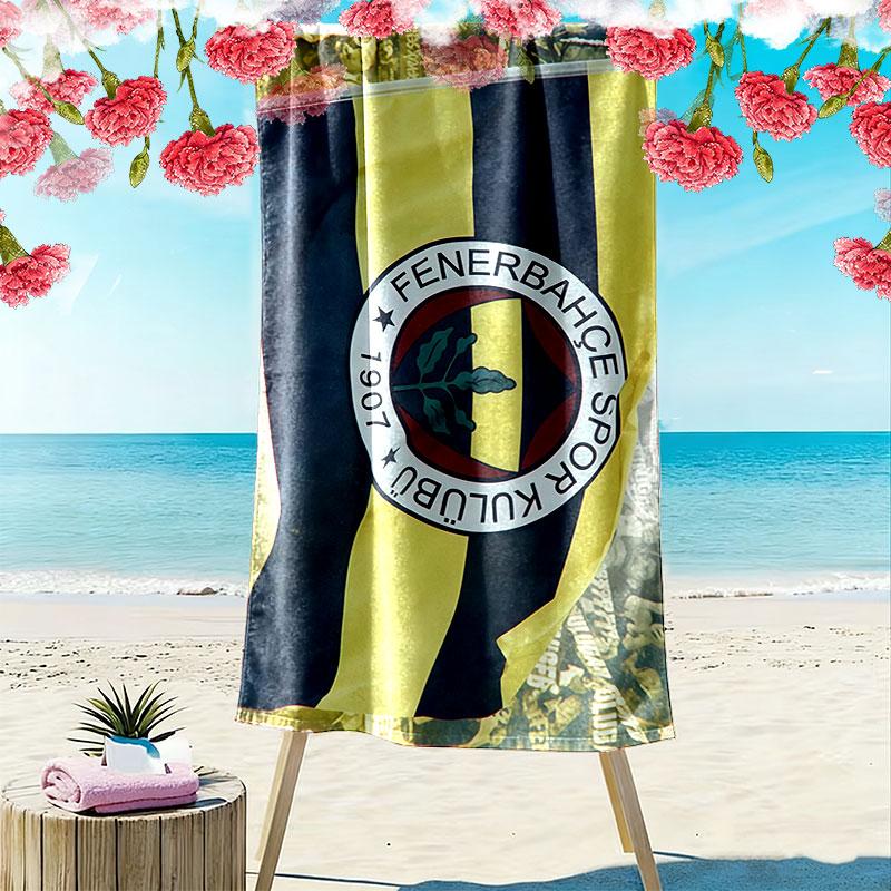Fenerbahce Spieler Print Strandtuch, Großes Weiches Schnelltrocknendes Handtuch für Strand Camping Schwimmen