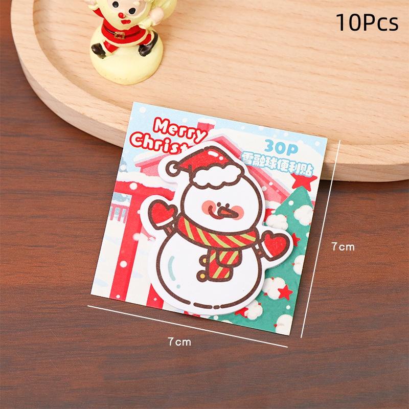 5/10Pcs Cute Cartoon Christmas Message Sticky Note Kawaii Student Stationery Memo Pad Post-It School Supplies Christmas Gifts