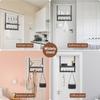 2Pcs Over the Door Organizer with 6 Hooks Aluminum No Drill Storage Rack Multi Purpose Clothes Hanger for Wallet Key Towel Coats