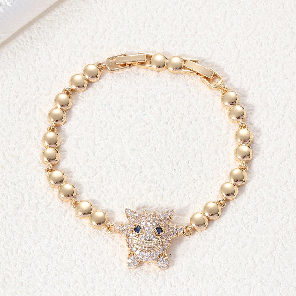 Little Devil Funny Zircon Bracelet Hip-hop Male and Female Couple Funny Ins Street Handsome High-end Bracelet Decoration