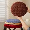 Round Stool Cover Heart Embossed Design Soft Flannel Elastic Band Anti-Slip Seat Cushion Chair Cover Stool Accessory